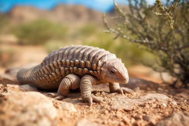 lucertola armadillo nell'ambiente naturale