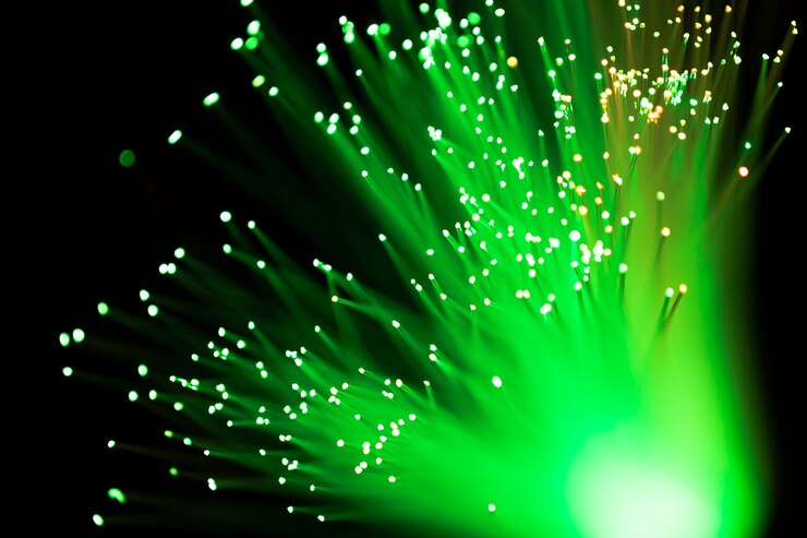 Foto luci a fibra ottica sfondo astratto
