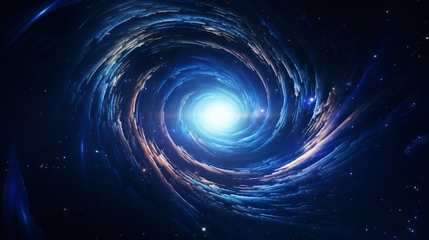 Luci aliene del buco nero del vortice dello spazio astratto