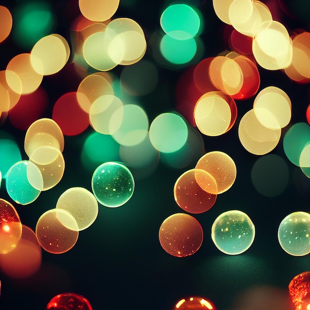 Luci bokeh effetto sfondo sfocato sfondo luci di Natale sfocate