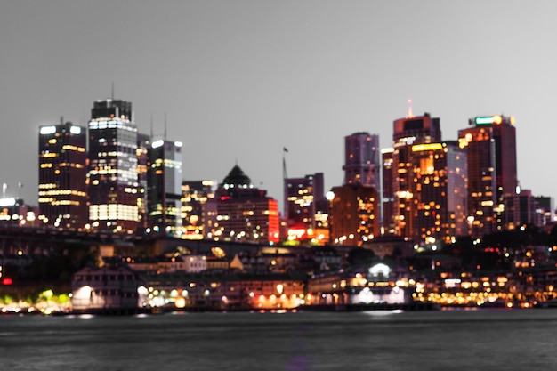 Luci della città sfocate a Sydney