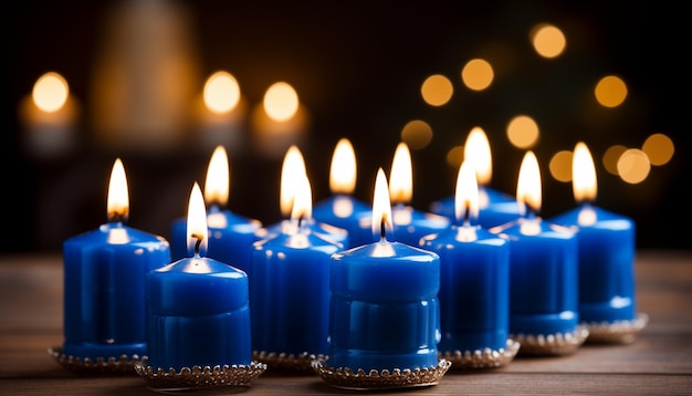 luci di candele di Hanukkah