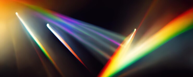 Foto luci digitali bagliore sfondo spazio banner
