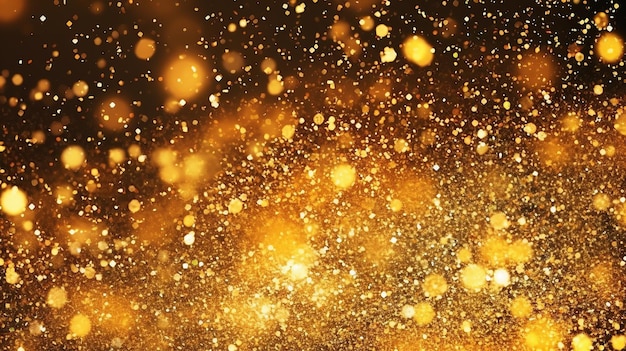 Luci grunge sfondo glitter oro ai generativa