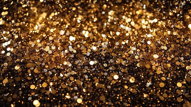 Luci grunge sfondo glitter oro ai generativa