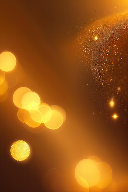 Luci natalizie dal bagliore dorato luccioli scintillanti luccioli shimmer bokeh sfocato sfondo carta da parati