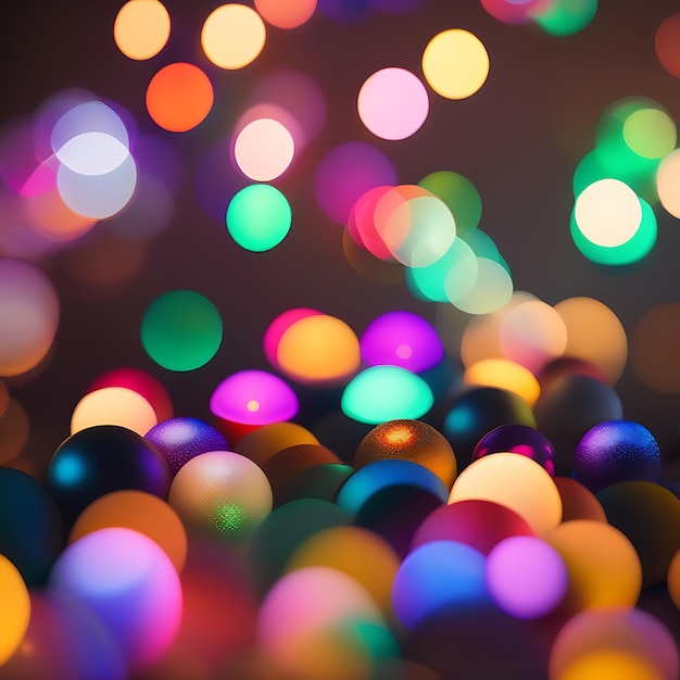 Luci natalizie multicolori astratte e non focalizzate Celebrazione di scintillii di bokeh sfocati