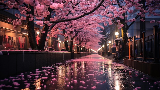 Luci notturne di Tokyo con Sakura