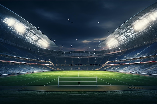 luci notturne e stadio di calcio