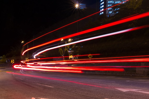 Luci posteriori della coda delle automobili