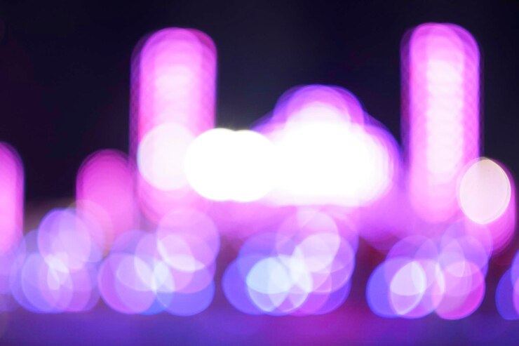 Foto luci sfocate di notte