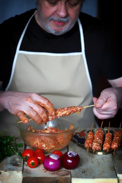 Lula kebab preparazione