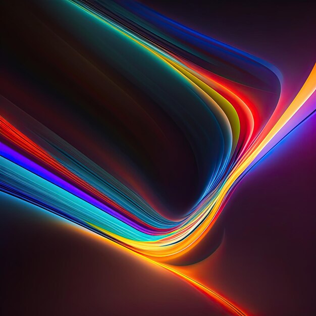 Luminoso scintillio di linee multicolori