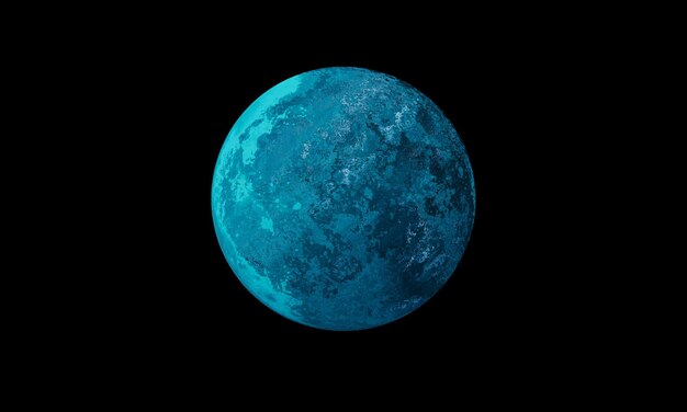 Luna blu che brilla nel buio