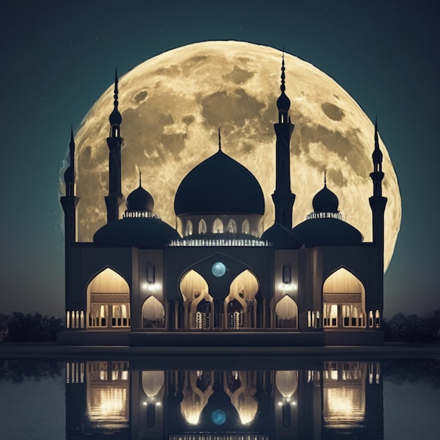 Luna notturna della moschea