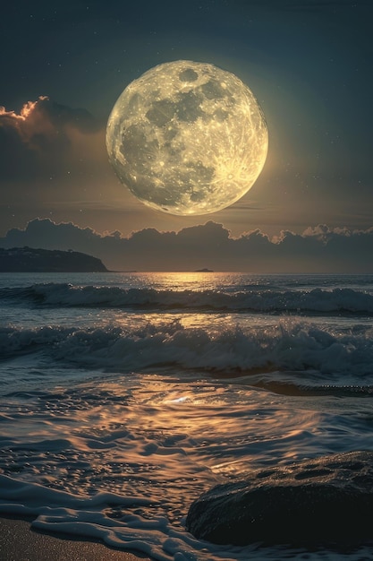 Luna piena Illuminazione completa della Luna vista dalla Terra
