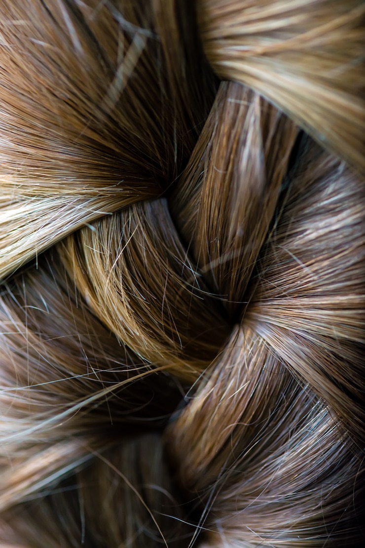 Foto lunghi capelli castani come sfondo