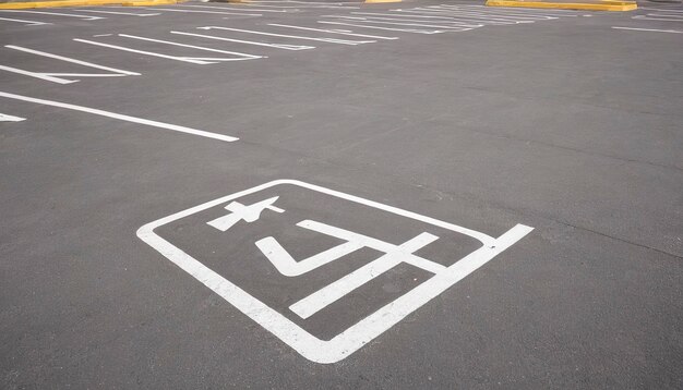 Luoghi di parcheggio per disabili nel parcheggio