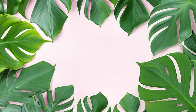 Lush Monstera Testo e verde in tranquilla armonia