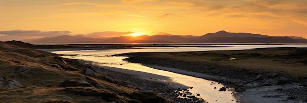 Luskenture Tramonto Isola di Harris Ebridi Esterne Scozia