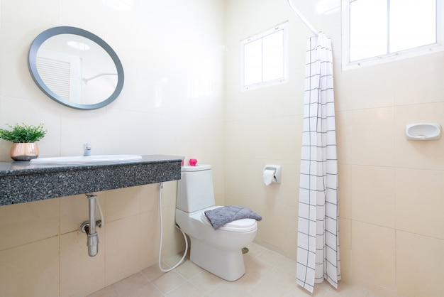 Lusso bellissimo bagno interno reale caratteristiche lavabo, water in casa o casa