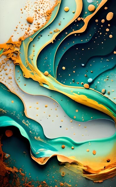 lussuoso inchiostro colorato e spruzzo d'acqua arte con inchiosto di alcol arte astrazione