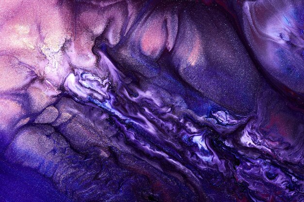 Lussuoso sfondo astratto scintillante arte liquida Mix di vernice a contrasto multicolore macchie di inchiostro alcolico trama di marmo Motivo di stampa moderno