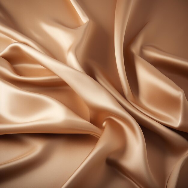 Lussuoso sfondo di satin con pieghe di seta dorata