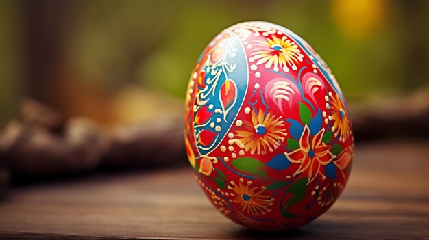 Lussuoso uovo adornato aspetta calorosamente l'avvicinarsi della celebrazione