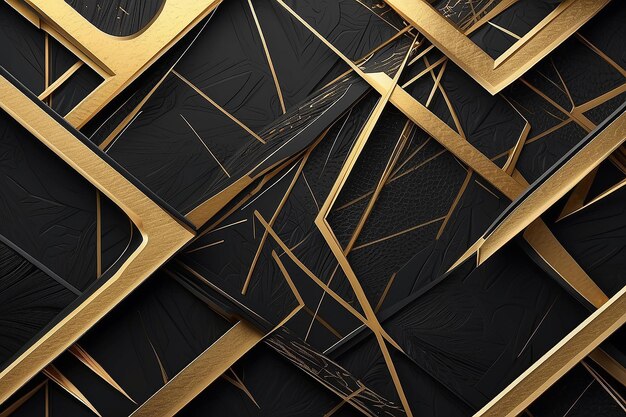 Luxurious Black and Gold Patterned Background Stylish Phone Wallpaper con un design elegante