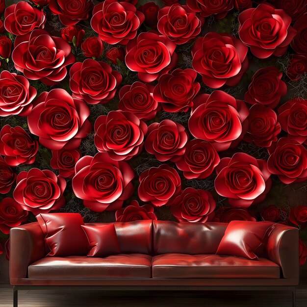 Luxurious Red Roses Sfondio Scuro Capriccio carta da parati