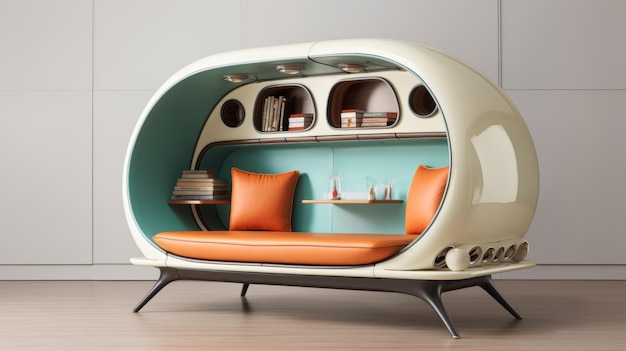 Luxurious Retro Futuristic Chair con elementi stravaganti