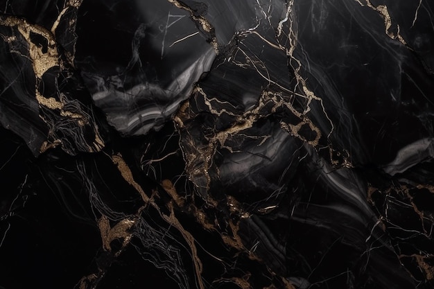 Luxury Black Marble Texture Ai generativo