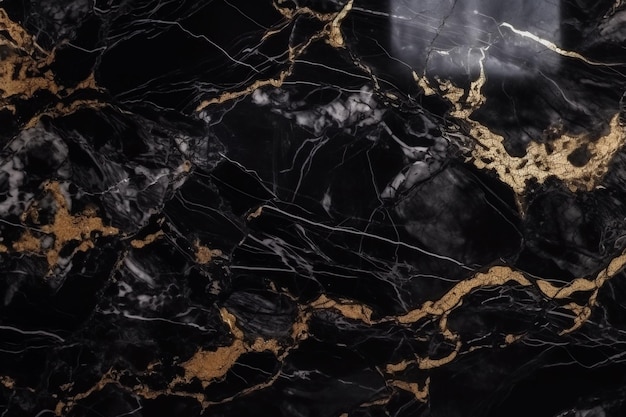 Luxury Black Marble Texture Ai generativo