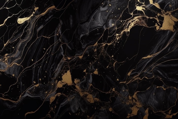 Luxury Black Marble Texture Ai generativo