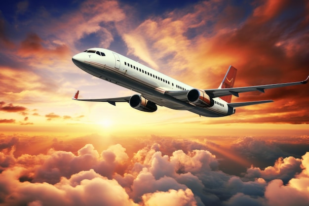 Luxury business jet aereo aereo jet privato durante il volo veloce successo di trasporto di lusso