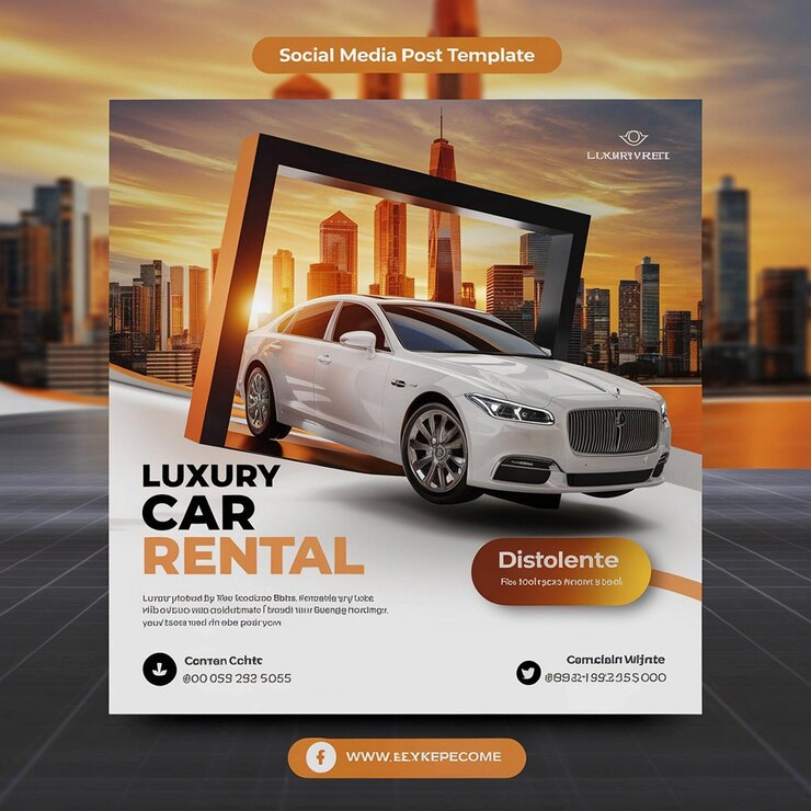 Luxury Car Rental Social Media Template