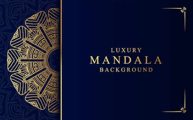 Luxury golden mandala design background in stile arabo