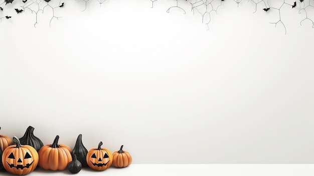 Luxury Halloween background zucca vibe con spazio di testo vuoto