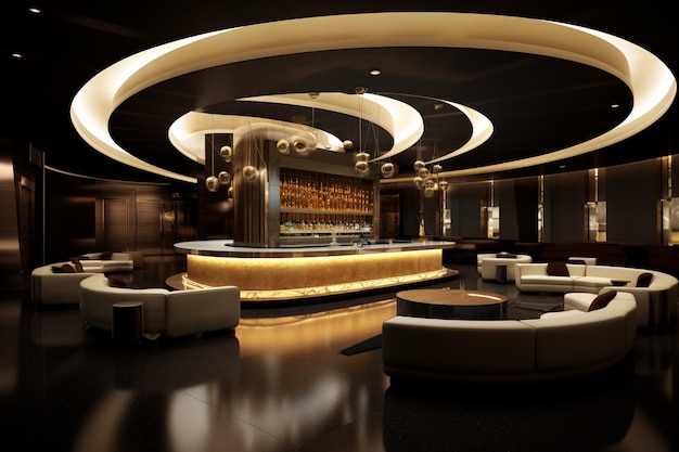 Luxury Lounge Hotel e Office Reception Fusion