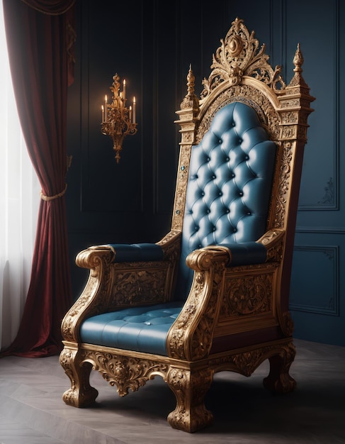 Luxury royal viola poltrona in interno classico