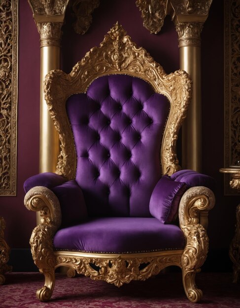 Luxury royal viola poltrona in interno classico