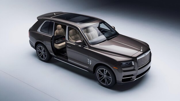 Luxury suv rendering 3D isolato su sfondo bianco