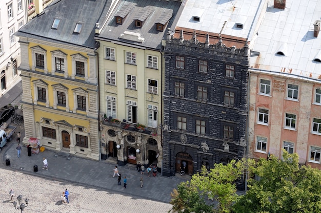 Lviv. Vista da un'alta torre.