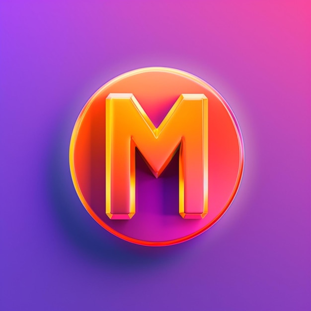 M lettera Logo Design