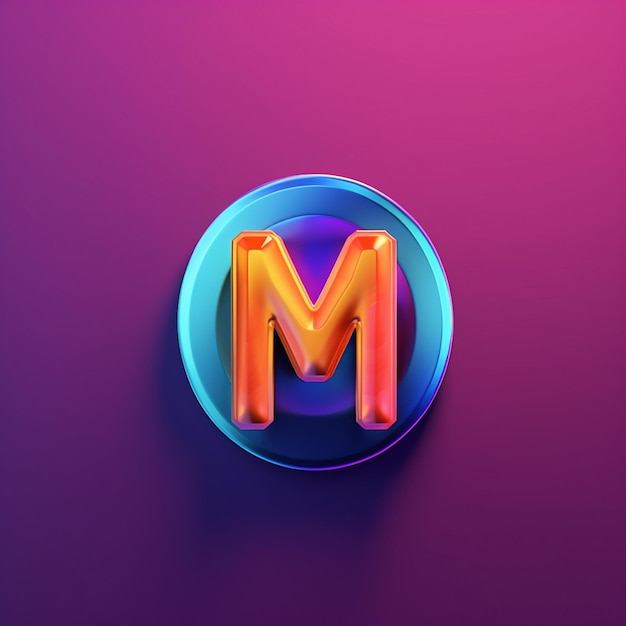 M lettera Logo Design