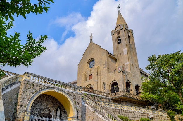 Macao, Cina - 2 aprile 2020: Chiesa di Nostra Signora di Penha in cima a Colina da Penha a Macao