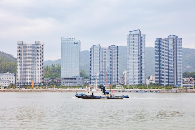 Macao, Cina - 9 novembre 2018: Vista del fiume e dell'edificio a Macao