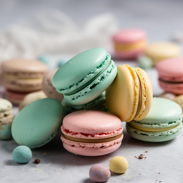 Macaron dolci e colorati