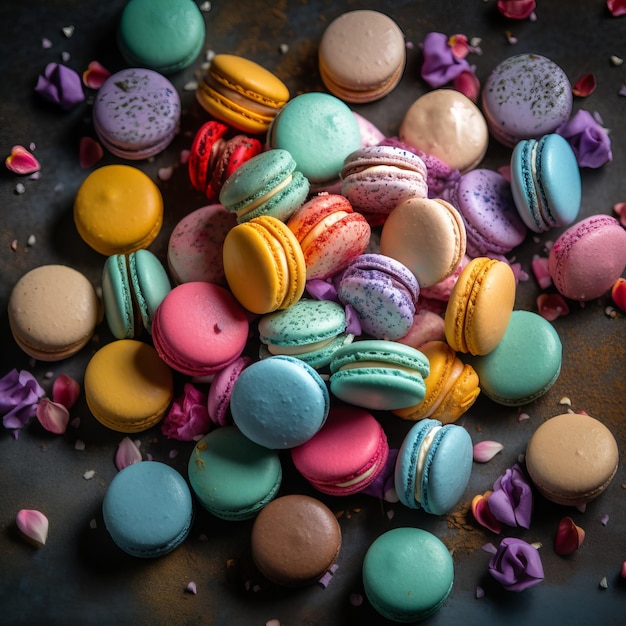 Macaron dolci e colorati